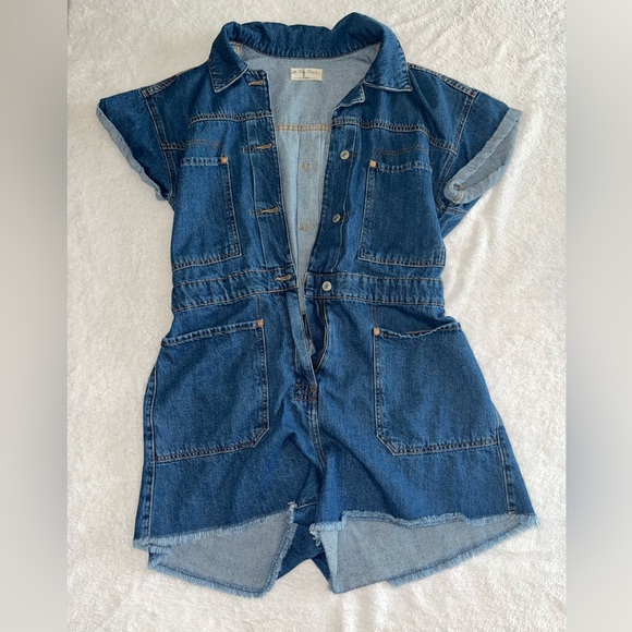 We The Free Light Blue Denim Jumpsuit - Picture 4 of 9